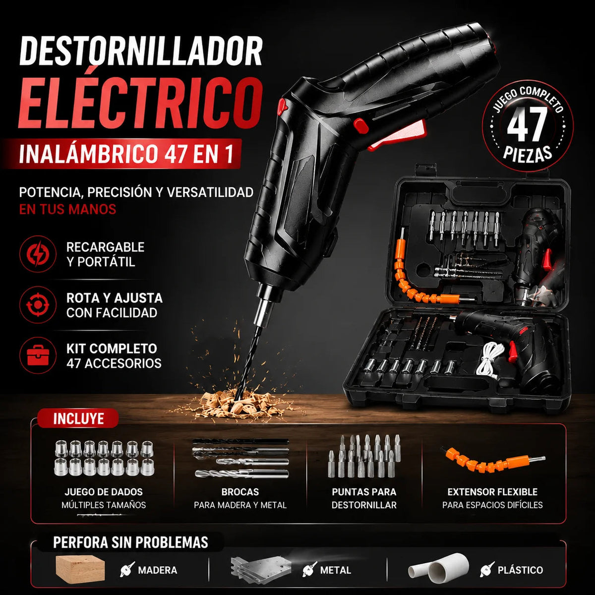 TALADRO DESTORNILLADOR INALÁMBRICO 3.0 - SÉ EL MAESTRO!