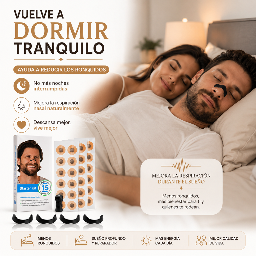 TIRAS NASALES MAGNETICAS - DESPIERTA MUCHO MEJOR!