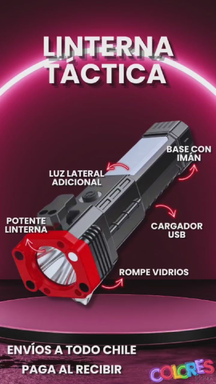 Linterna Multifuncional 4 En 1 Recargabl